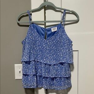 Sienna Sky Blue and White Floral Camisole